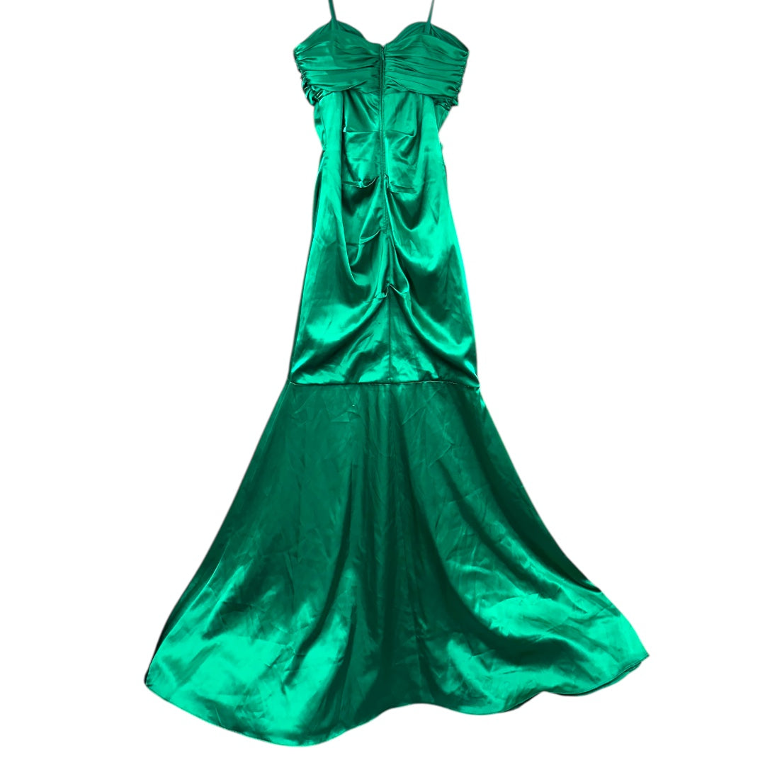 Hailey Logan Emerald Green Ruched Mermaid Dress