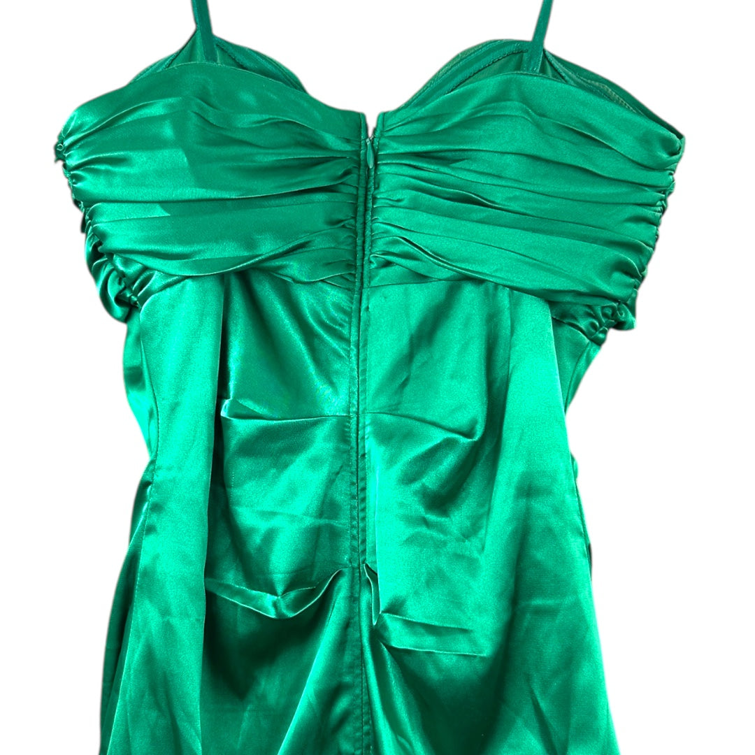 Hailey Logan Emerald Green Ruched Mermaid Dress