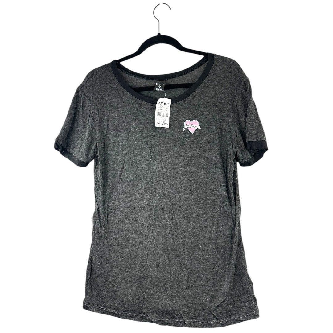 Empyre Ringer T-Shirt with Heart and Arrow Graphic