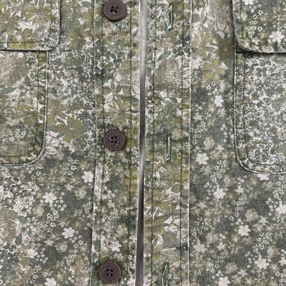 Wild Fable Green Floral Cropped Canvas Jacket