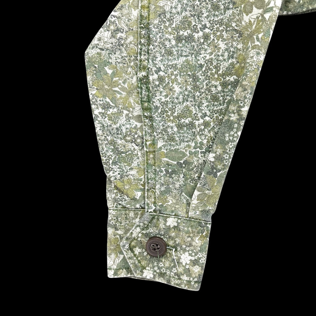 Wild Fable Green Floral Cropped Canvas Jacket