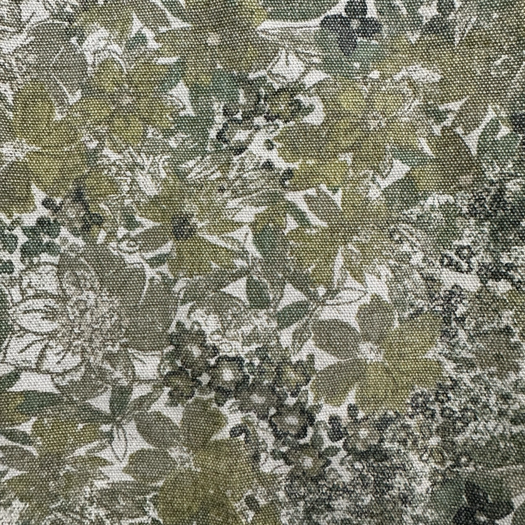 Wild Fable Green Floral Cropped Canvas Jacket