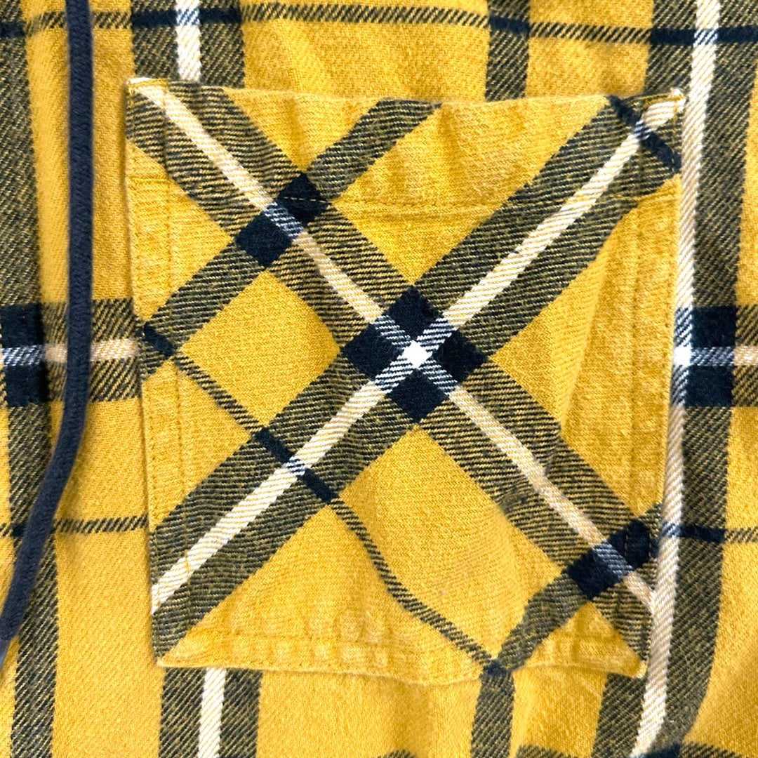 Original Use Men's Long Sleeve Hooded Flannel Shirt