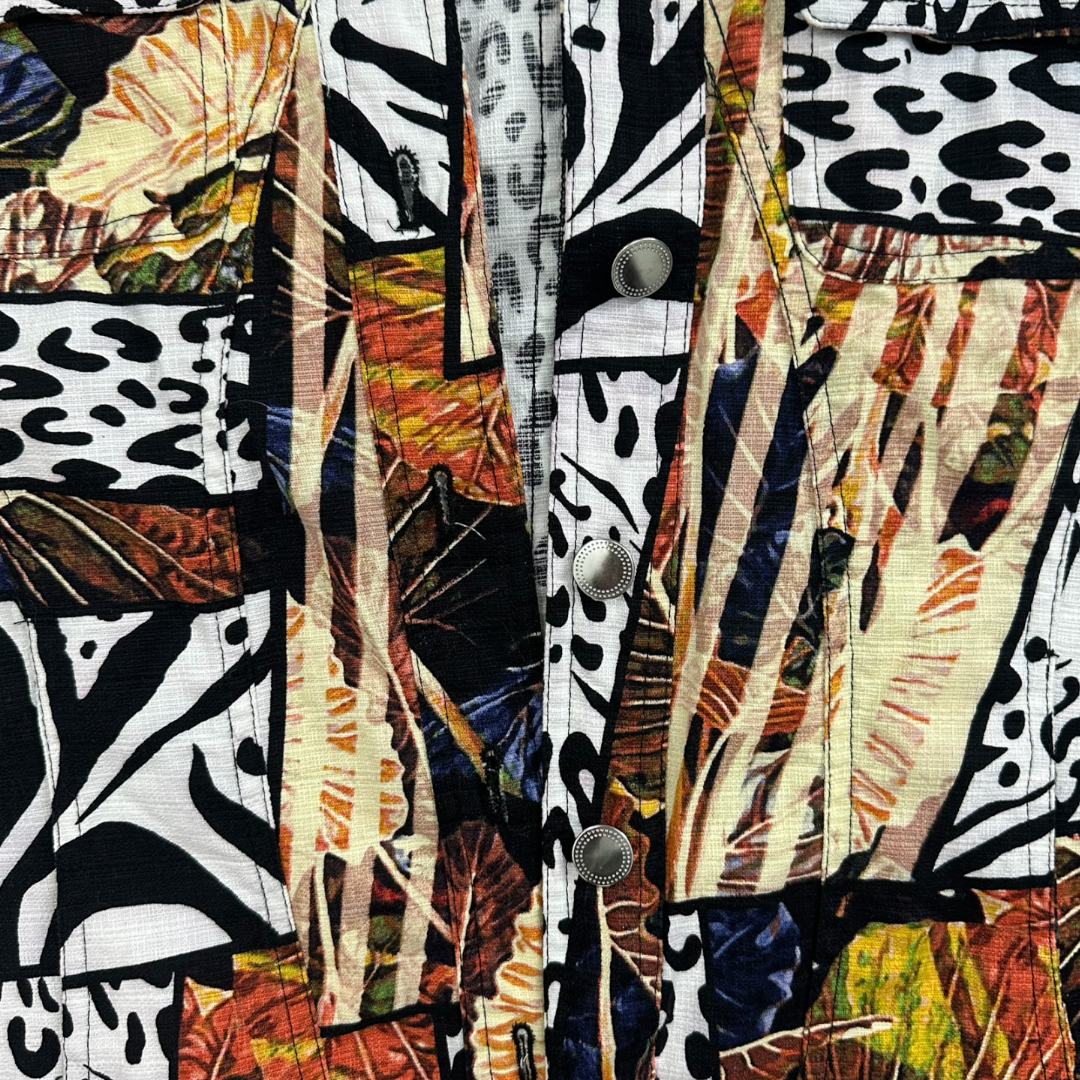 Erin London Animal Print Patchwork Jacket