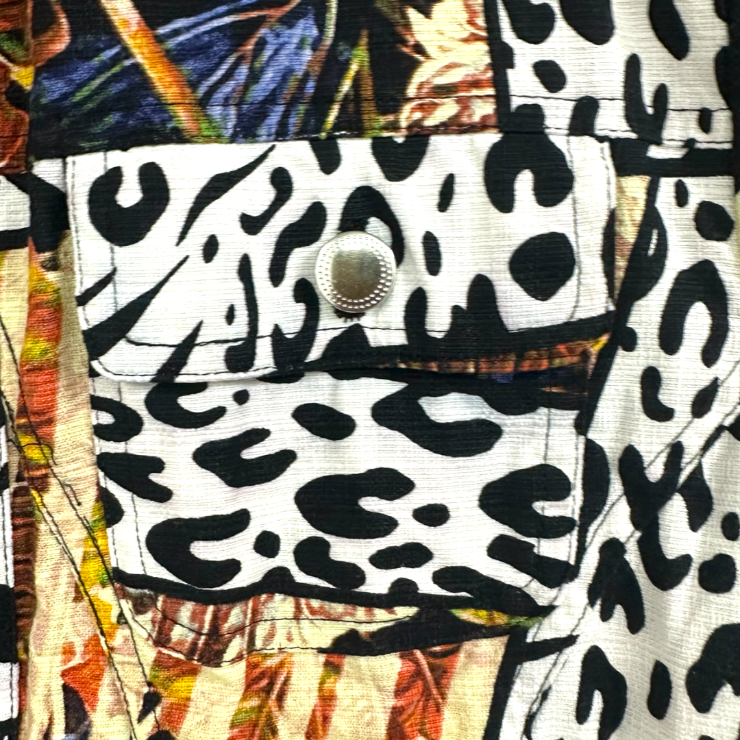 Erin London Animal Print Patchwork Jacket