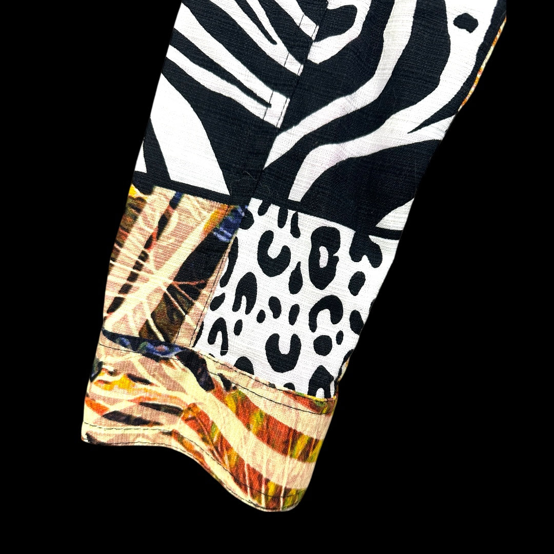 Erin London Animal Print Patchwork Jacket