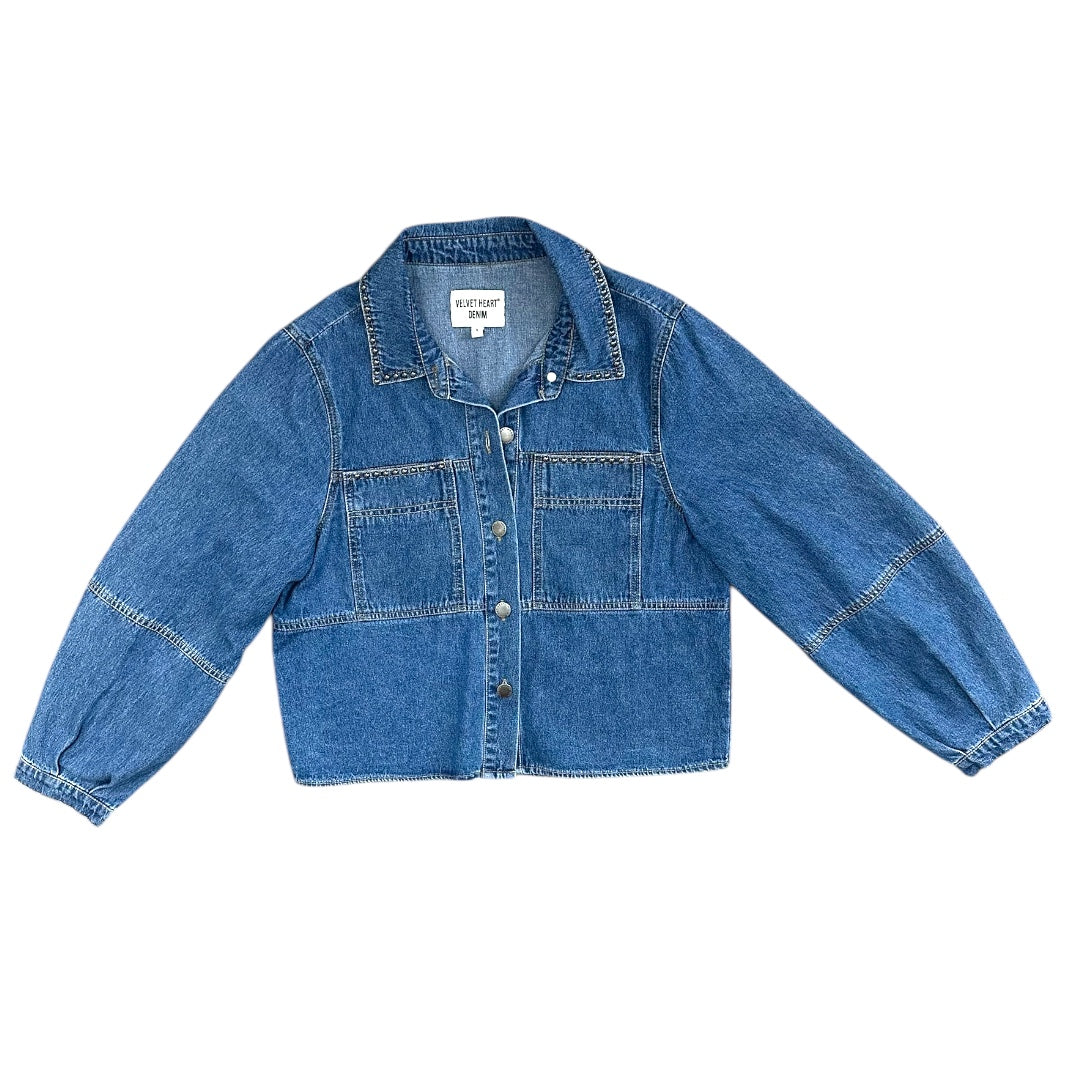 Velvet Heart Denim Studded Jacket