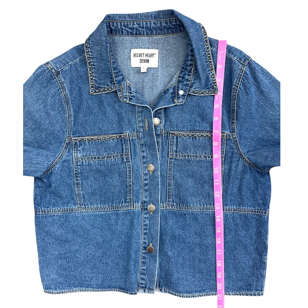 Velvet Heart Denim Studded Jacket