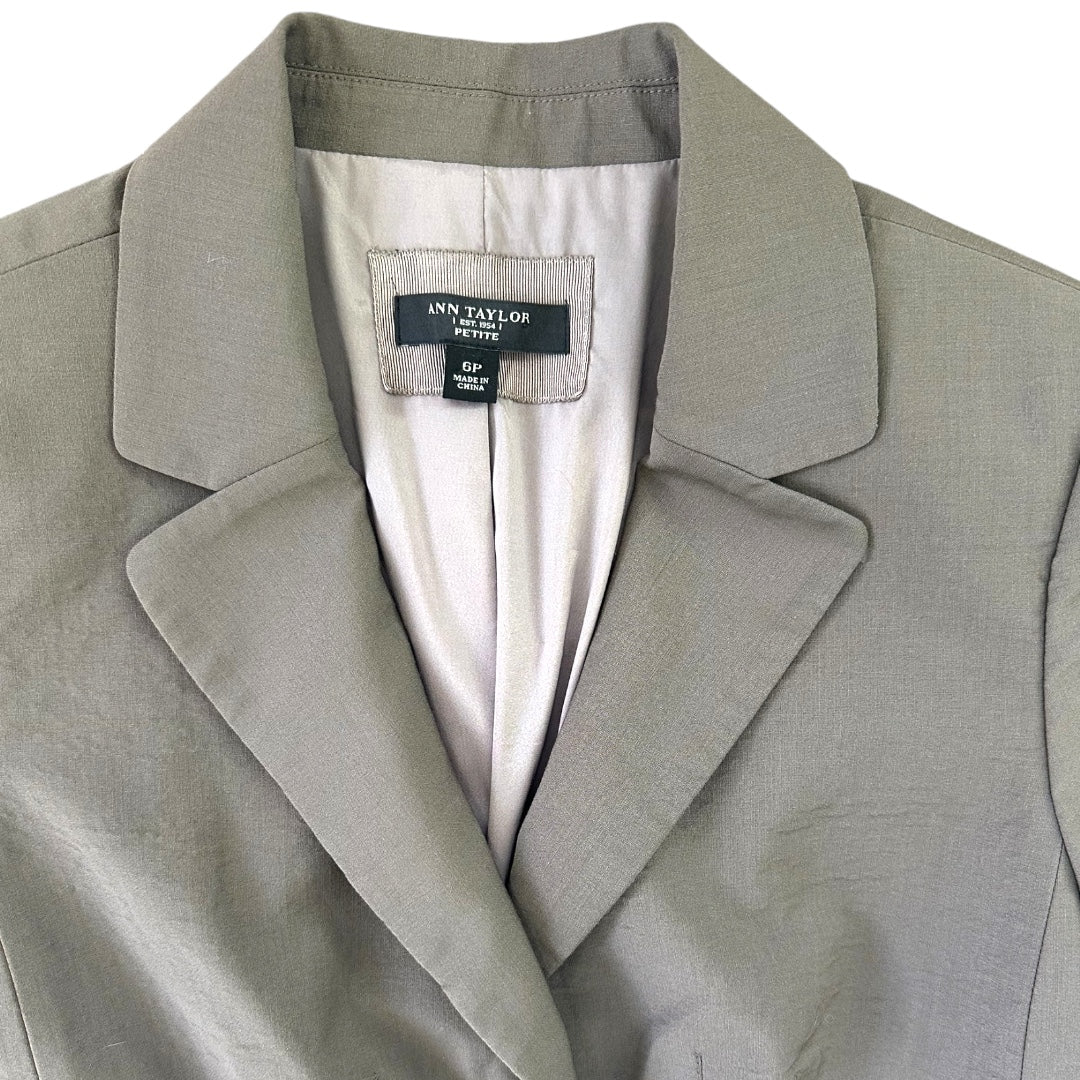 Ann Taylor Gray Blazer Jacket