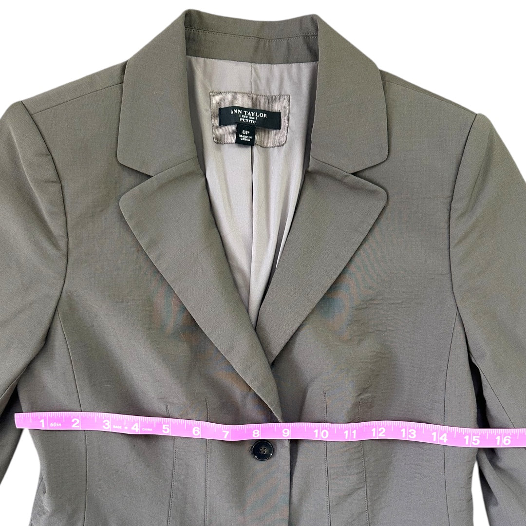 Ann Taylor Gray Blazer Jacket