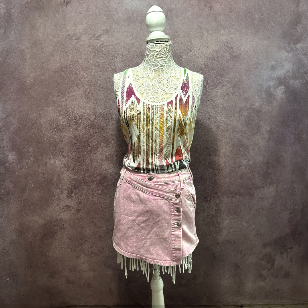 Express Multicolor Sequin Racerback Tank Top