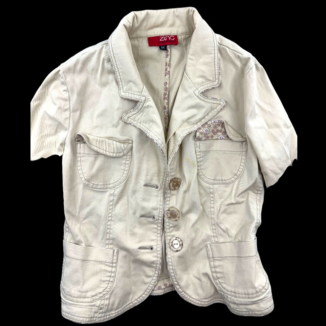 Zinc Soft Buttery Yellow Utility Blazer