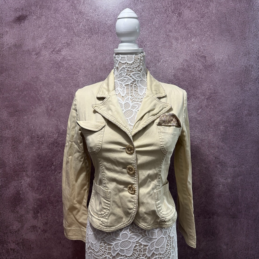 Zinc Soft Buttery Yellow Utility Blazer