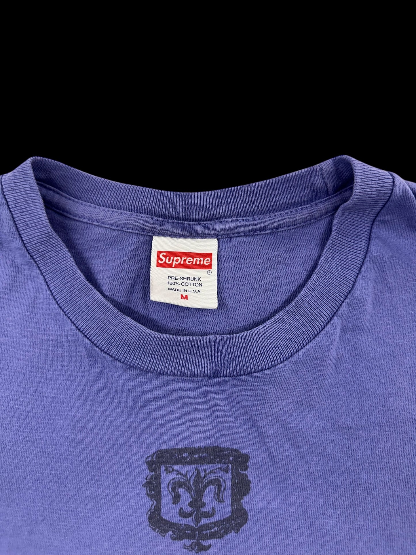 Supreme Fiorenza Tee In Light Purple From The Spring/Summer 2018
