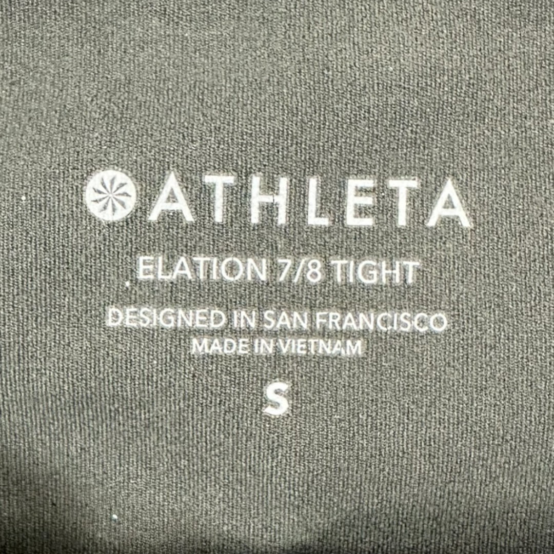 Athleta Elation 7/8th Olive Green Legging