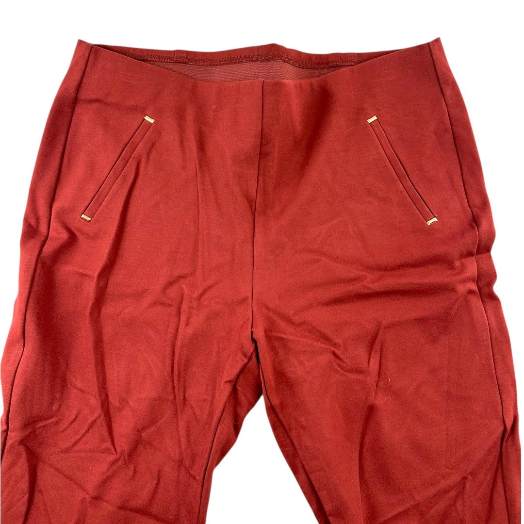 Stretchy Straight Pants With Pockets