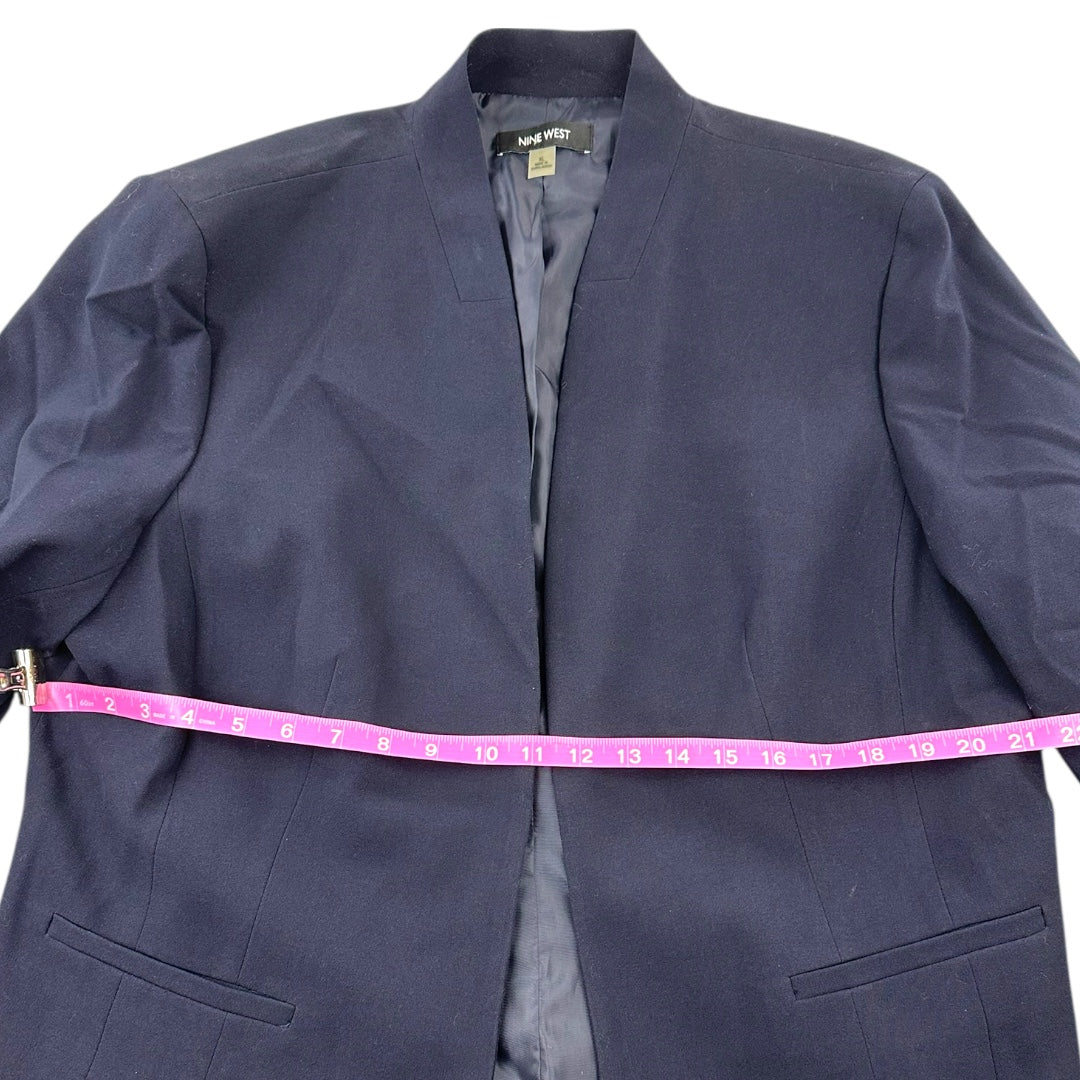 Nine West Open Front Navy Blazer