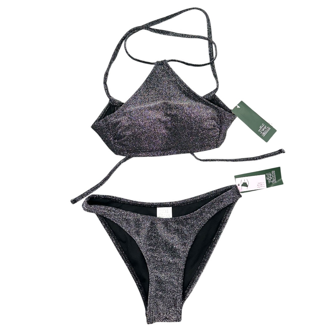 Wild Fable Silver Sparkle Bikini Set NWT