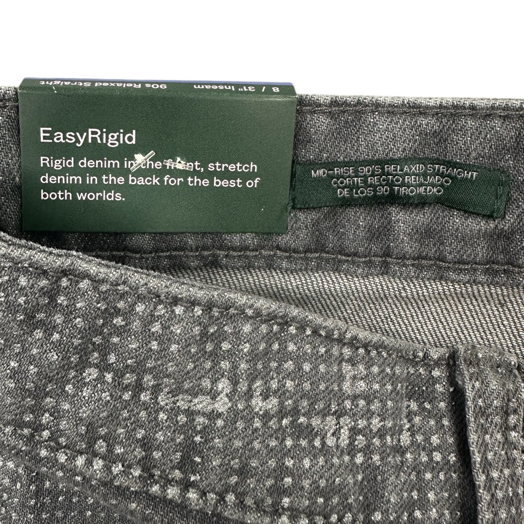 Wild Fable Metallic Silver High Rise Wide Leg Baggy Jeans NWT