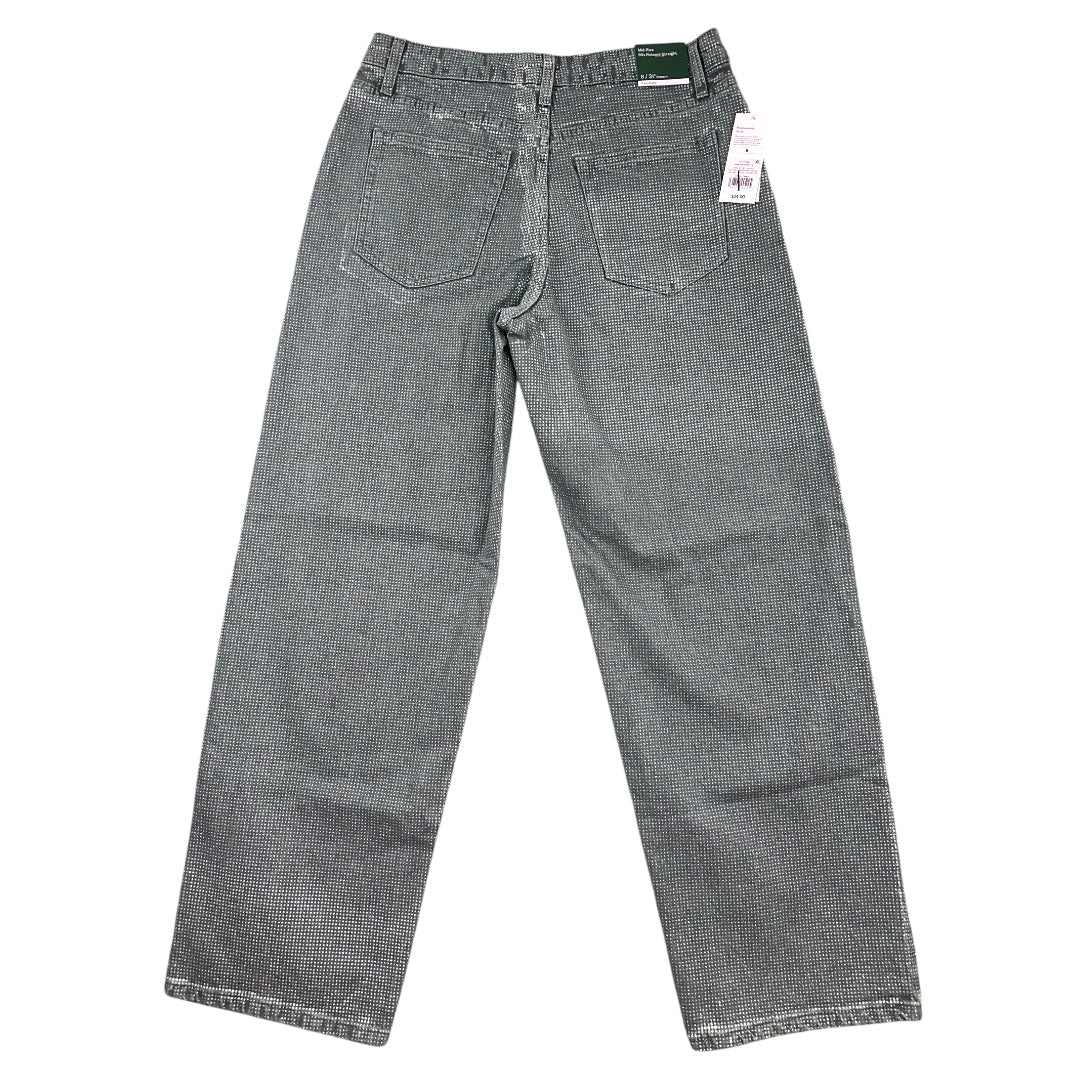 Wild Fable Metallic Silver High Rise Wide Leg Baggy Jeans NWT