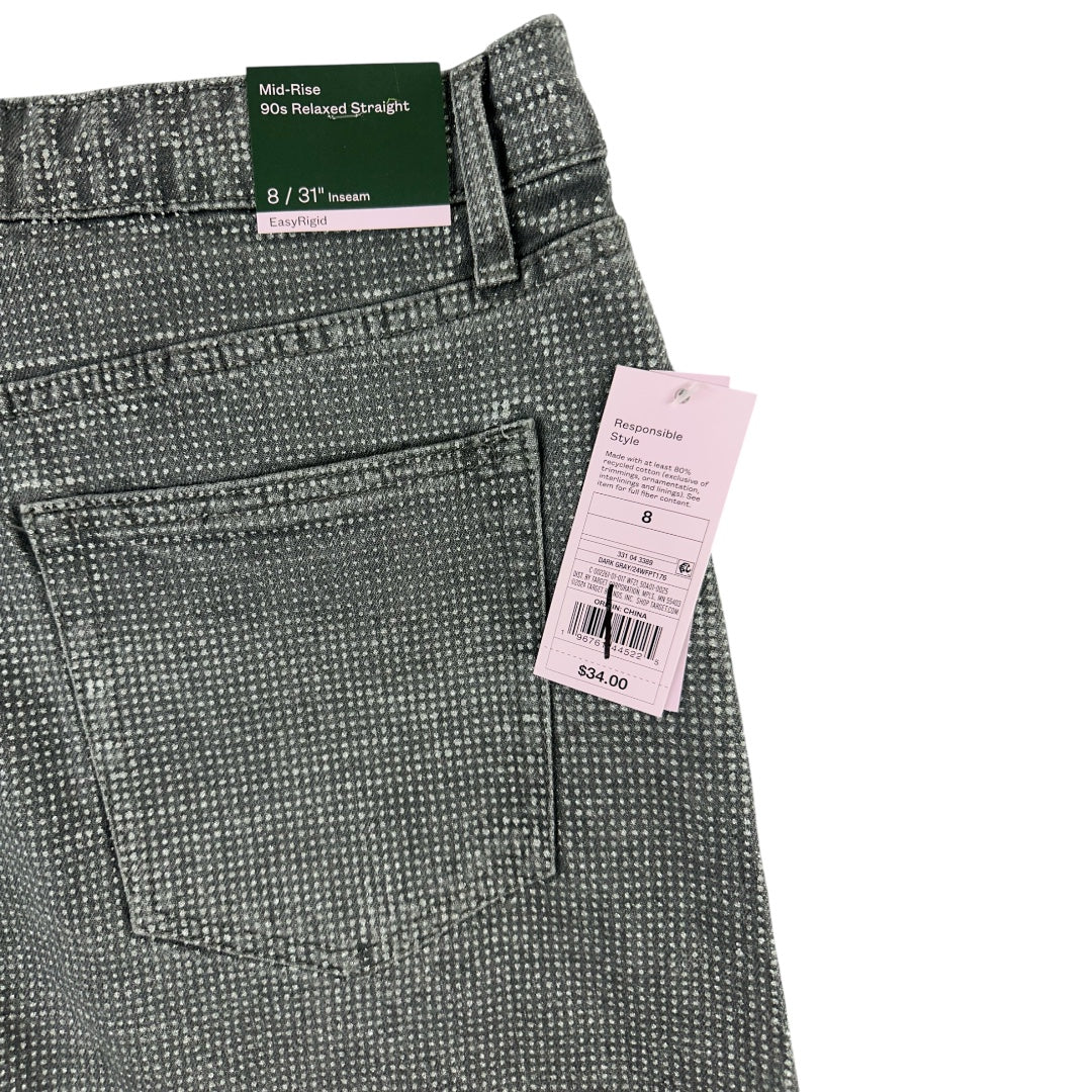 Wild Fable Metallic Silver High Rise Wide Leg Baggy Jeans NWT