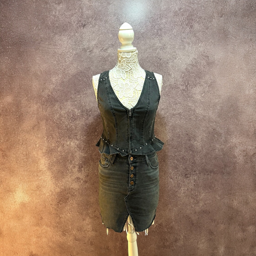 Wild Fable Women's Studded Denim Vest Top