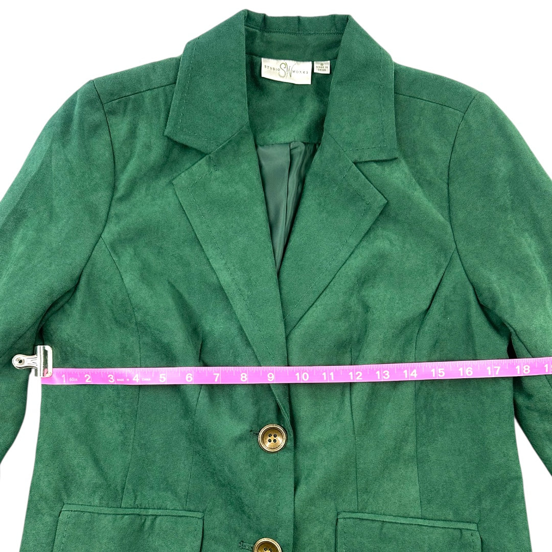 Studio Works Green Suede Blazer