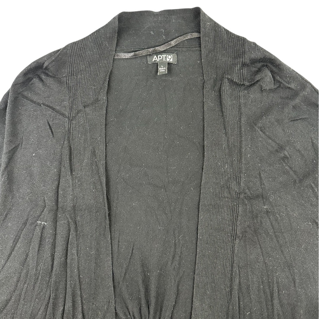 Apt. 9 Open Front Black Cardigan