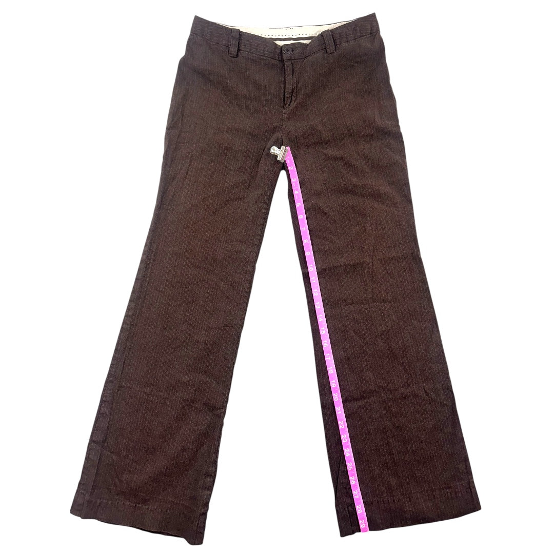 Banana Republic Jackson Fit Wide Leg Chocolate Striped Pants