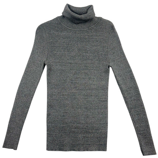Faded Glory Ribbed Grey Turtleneck Long Sleeve