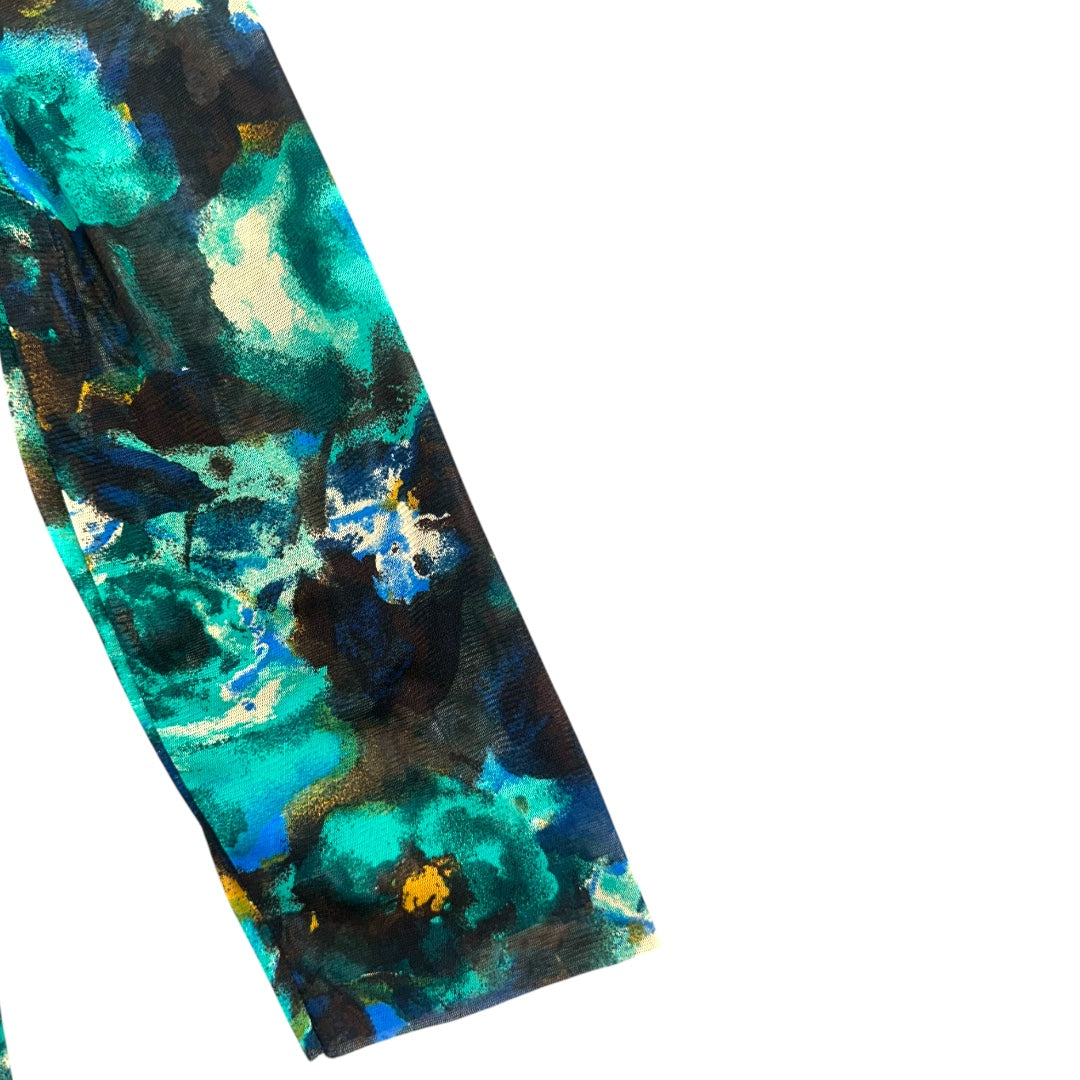 Y2K Dressbarn Floral Print V Neck Blouse