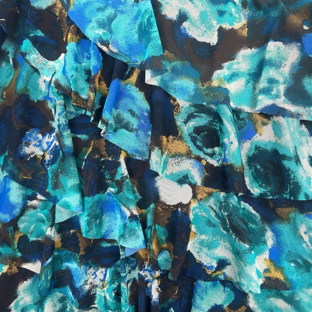 Y2K Dressbarn Floral Print V Neck Blouse