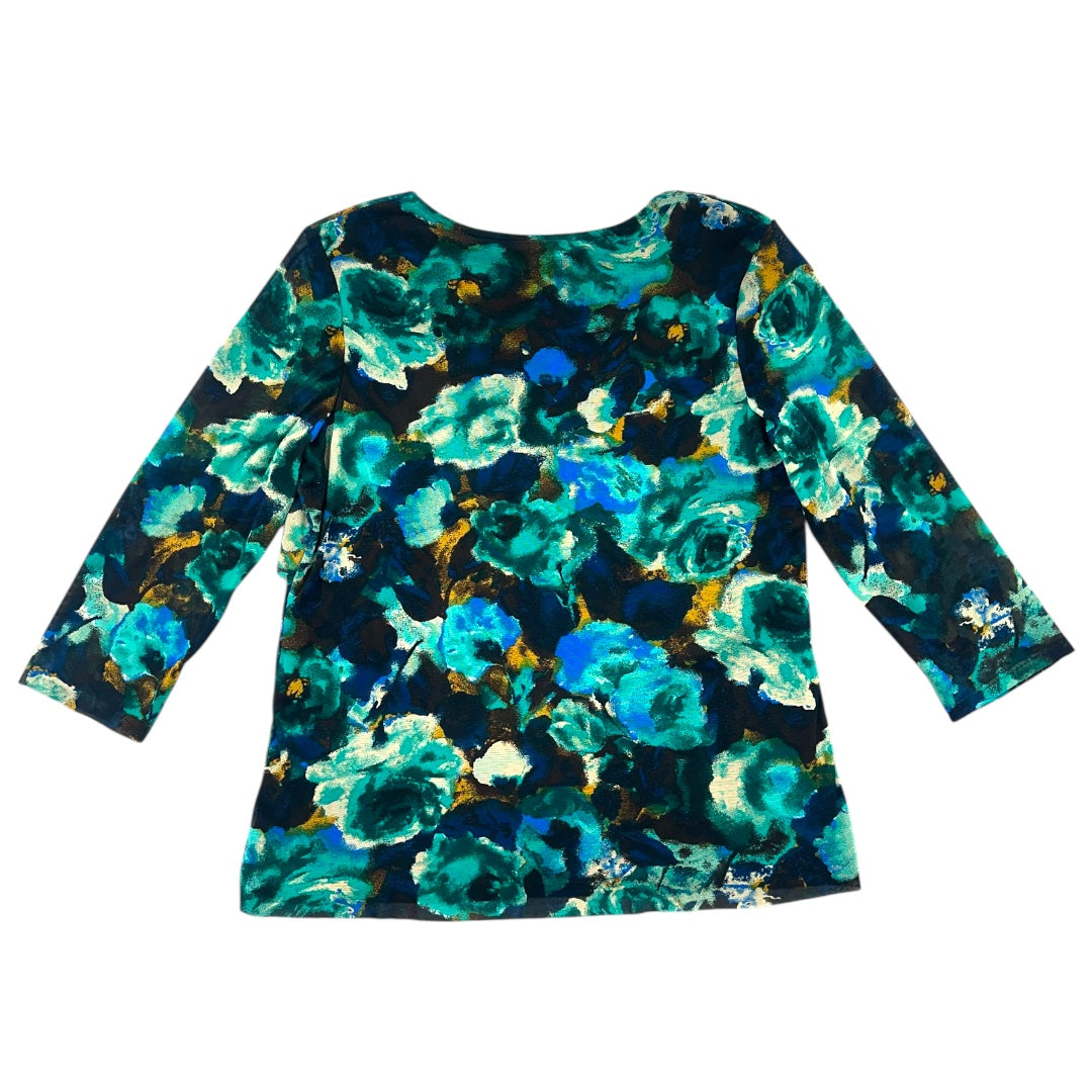 Y2K Dressbarn Floral Print V Neck Blouse