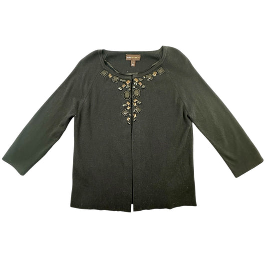 Dana Buchman Open Front Embellished Cardigan