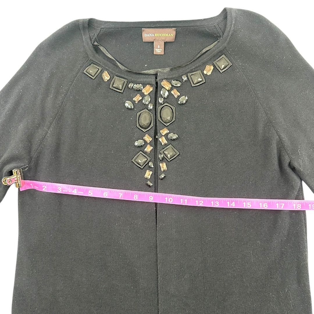 Dana Buchman Open Front Embellished Cardigan