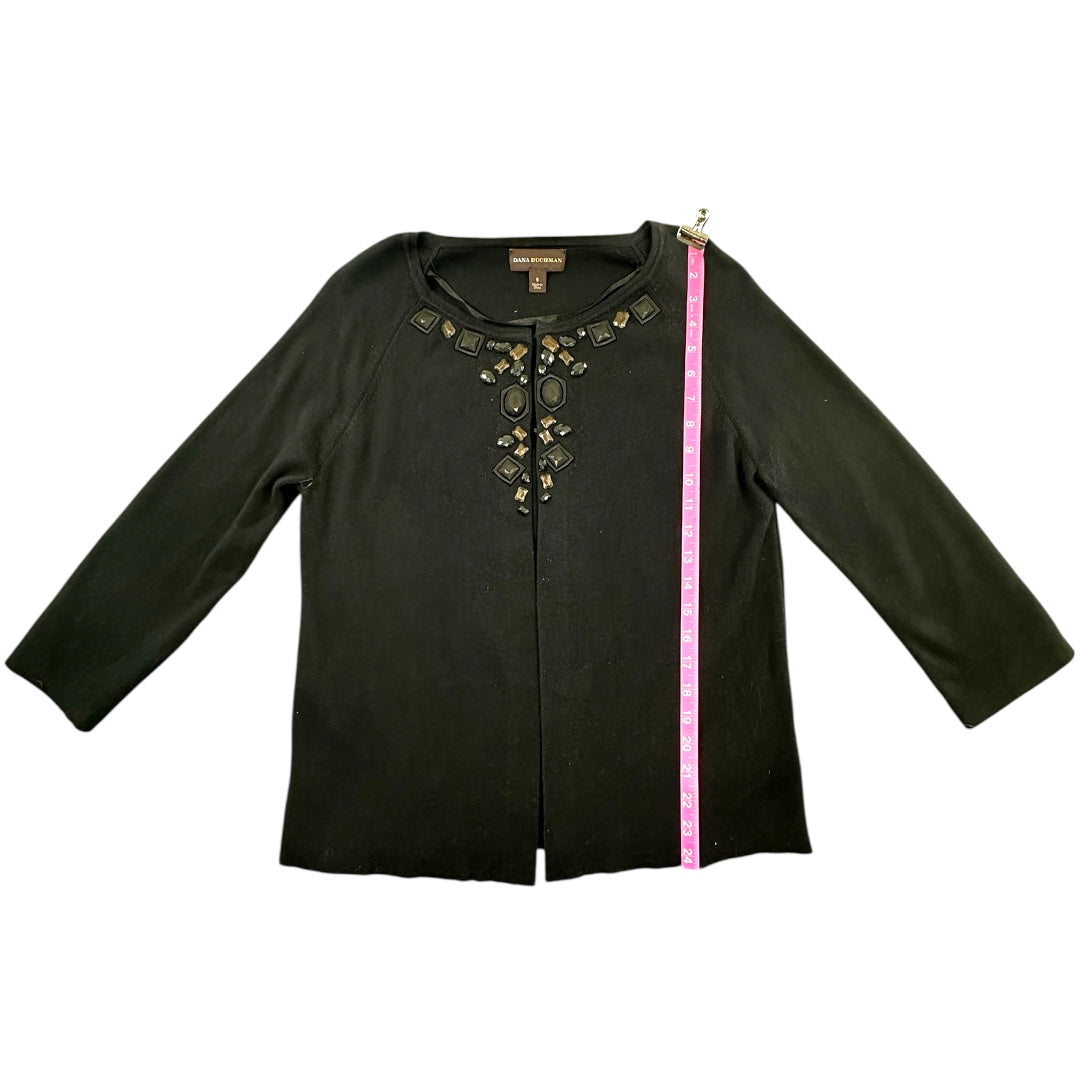 Dana Buchman Open Front Embellished Cardigan