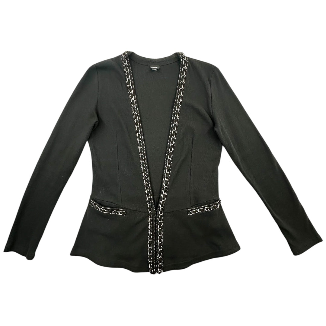 Rafaella Black Blazer With Silver Chain Trim
