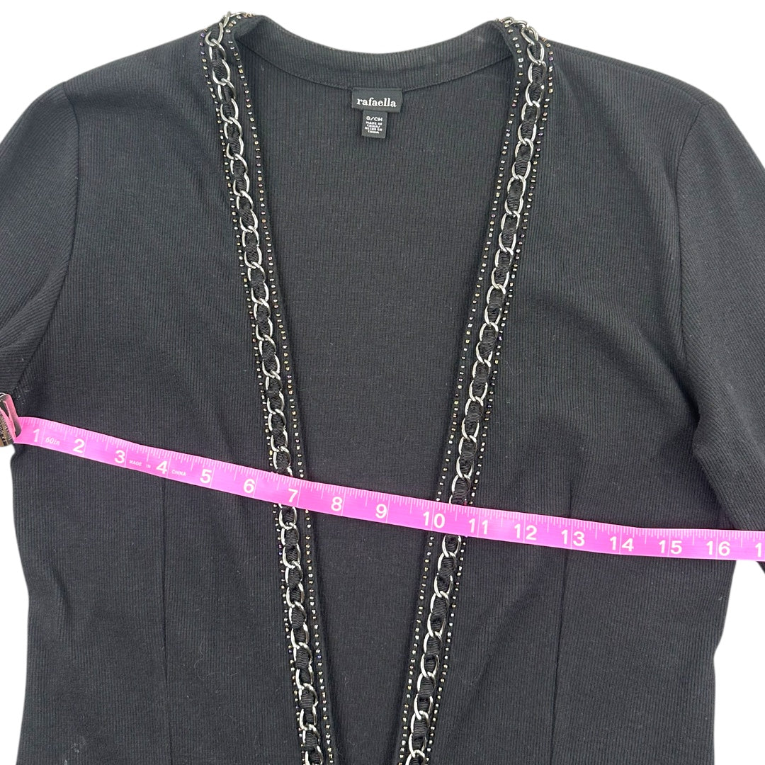 Rafaella Black Blazer With Silver Chain Trim