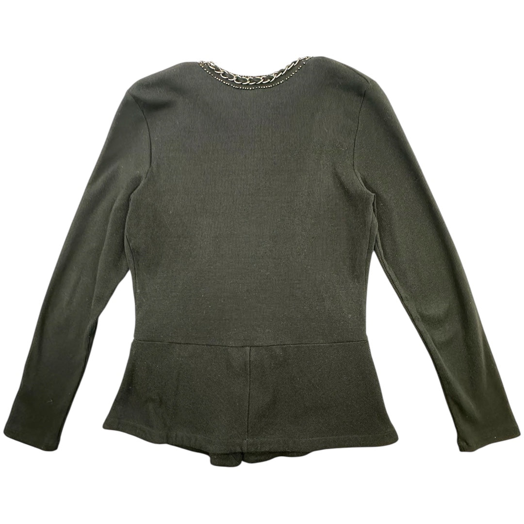Rafaella Black Blazer With Silver Chain Trim