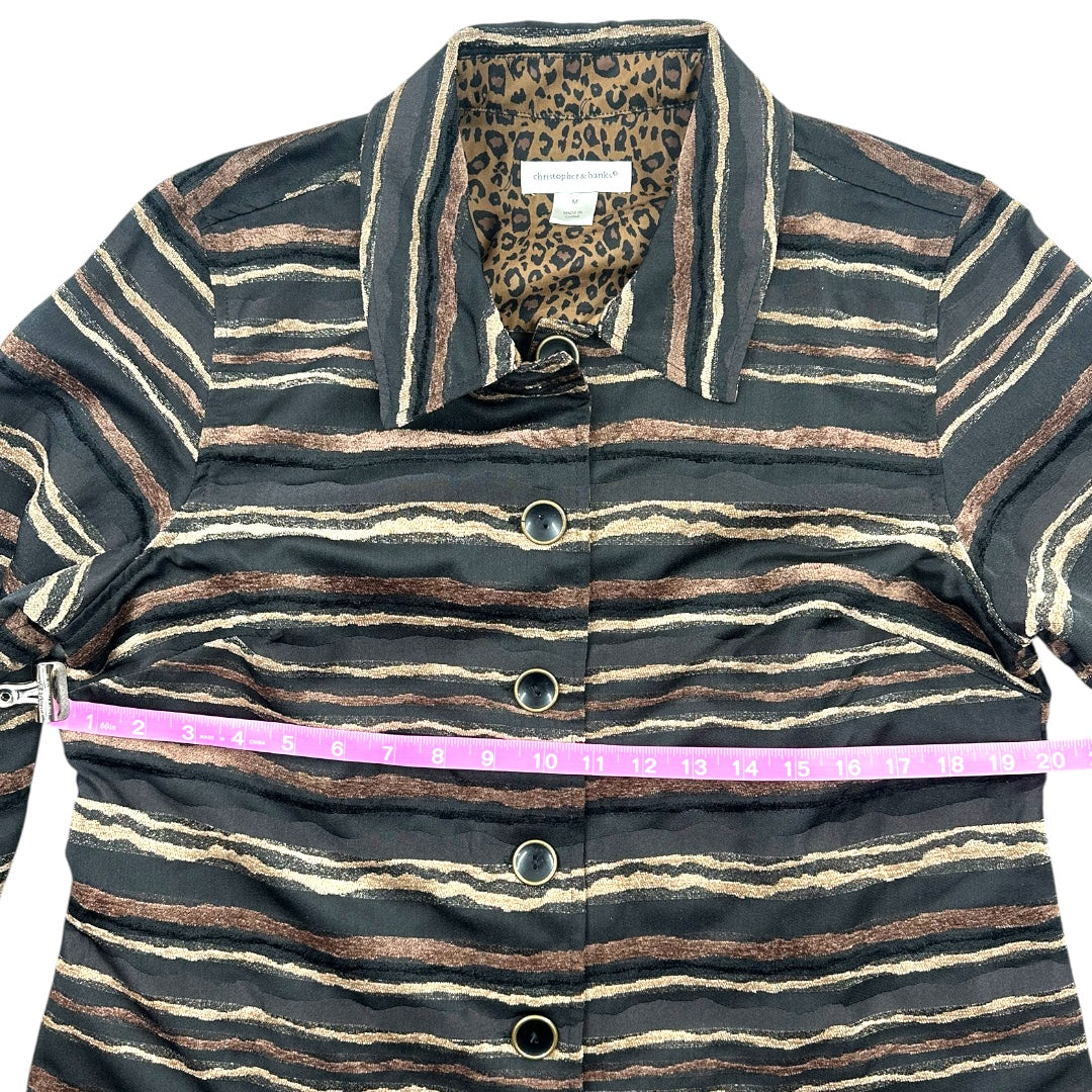 Christopher & Banks Textured Tapestry Shacket