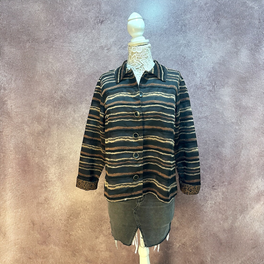 Christopher & Banks Textured Tapestry Shacket