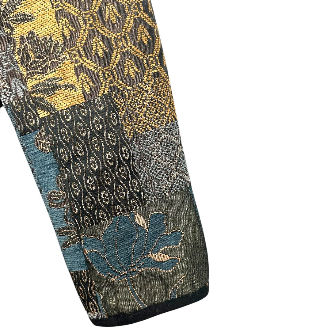 Christopher & Banks Floral Tapestry Zip Jacket