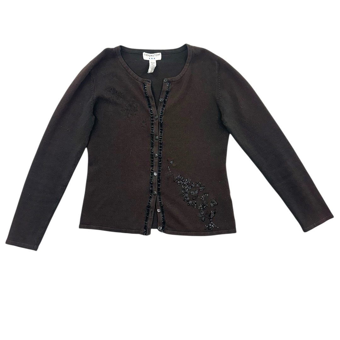 Covington Sequin and Bead Embellished Cardigan