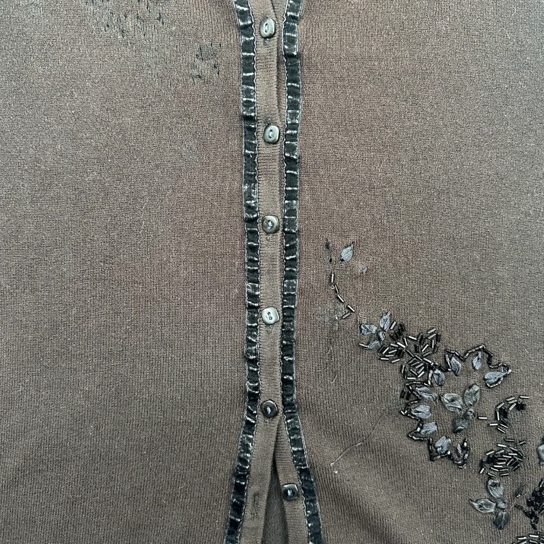 Covington Sequin and Bead Embellished Cardigan