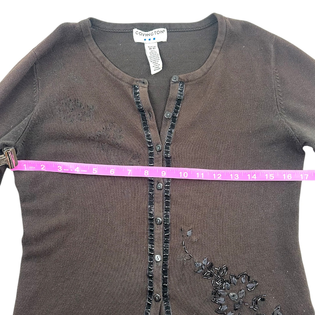 Covington Sequin and Bead Embellished Cardigan
