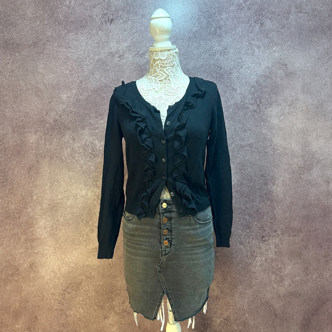 Apt. 9 Ruffled Front Cardigan