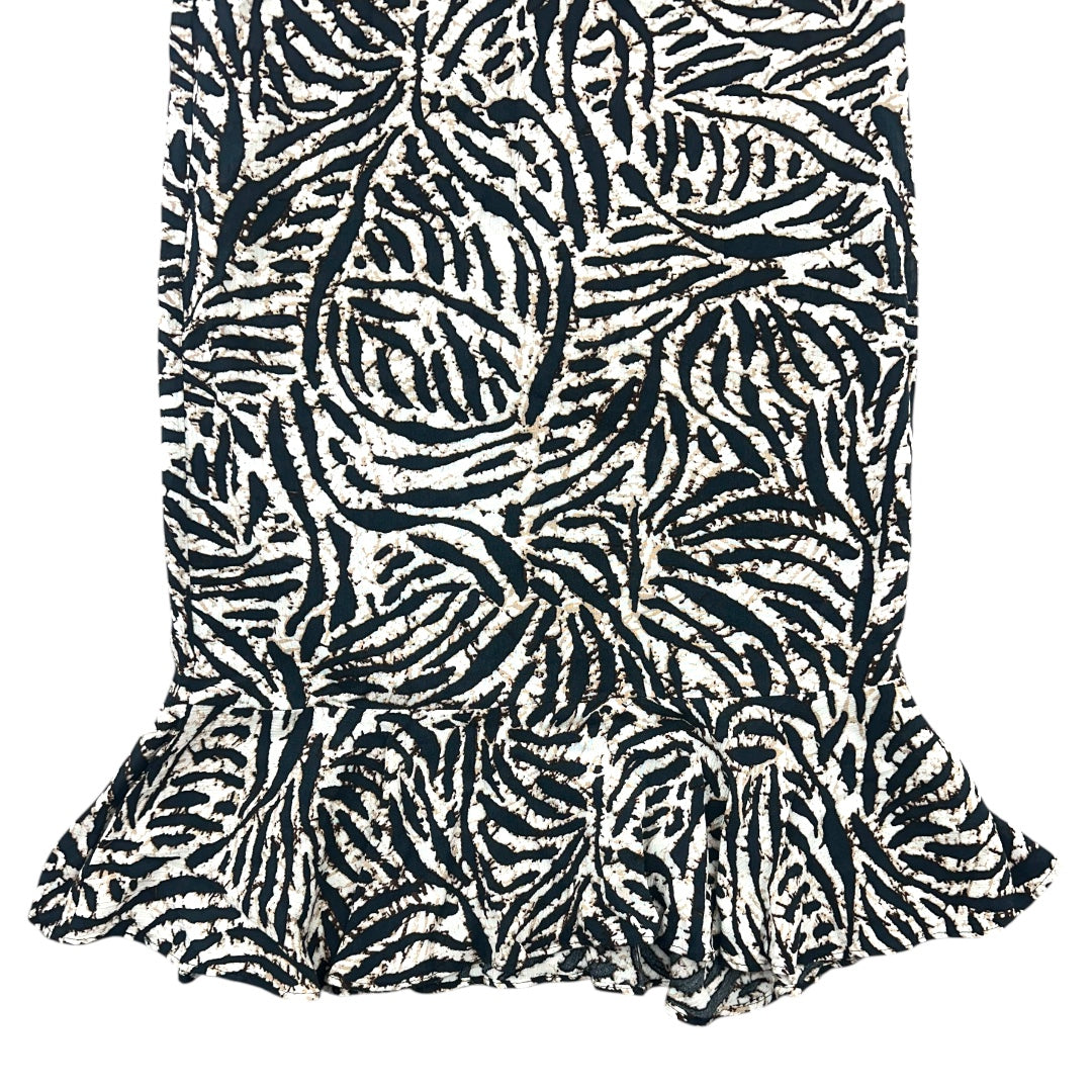 White Stag Midi Skirt in Black and White Print
