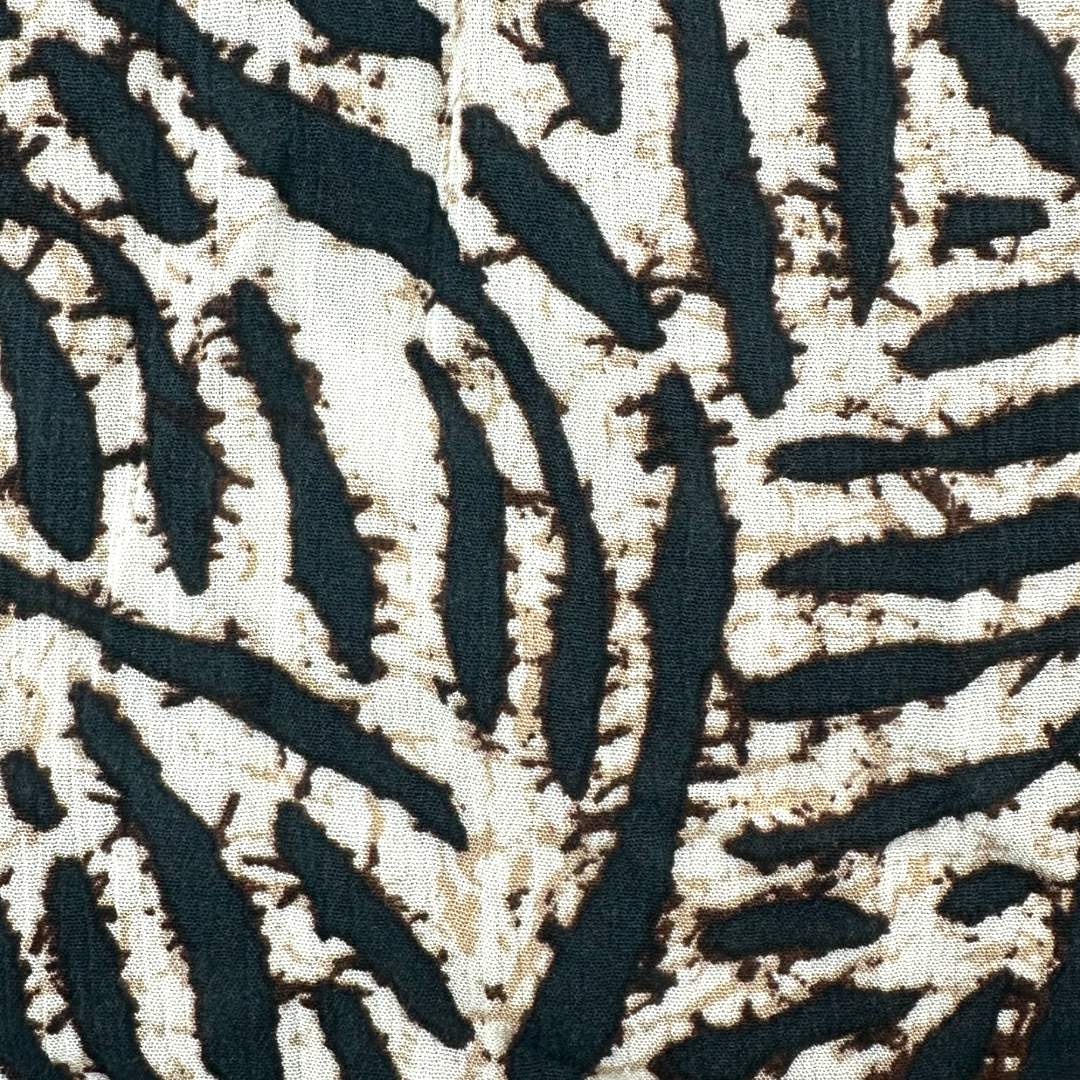White Stag Midi Skirt in Black and White Print