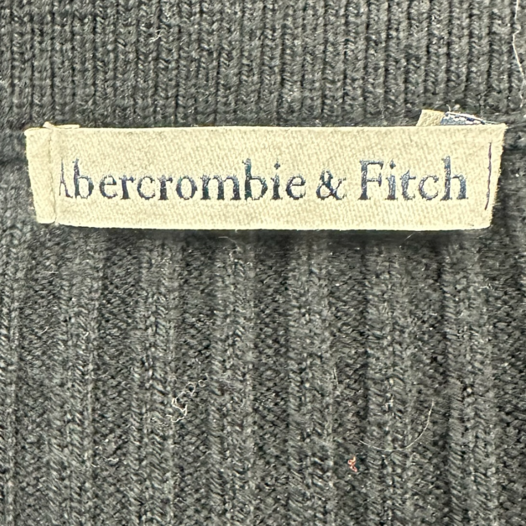 Abercrombie & Fitch Black Ribbed Knit Midi Skirt