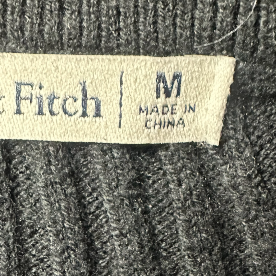 Abercrombie & Fitch Black Ribbed Knit Midi Skirt